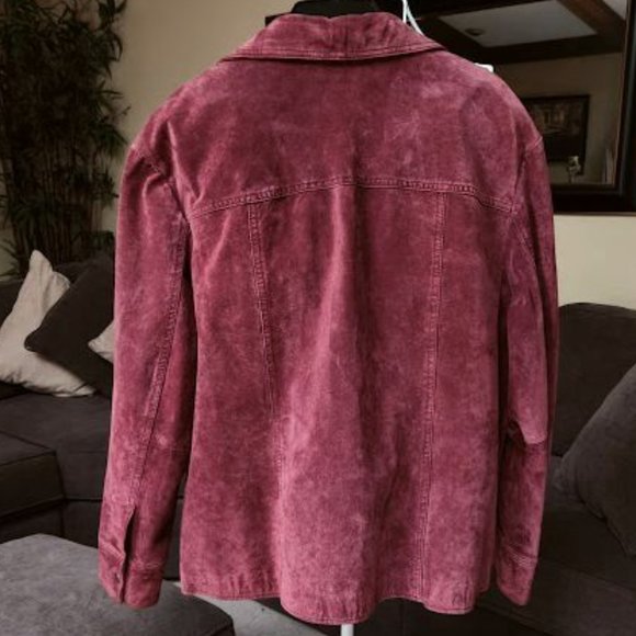 CJ Banks sz 2x leather suede snap front jacket - Picture 3 of 4